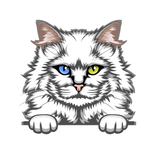 (s356-09-Y) Peeking Cat