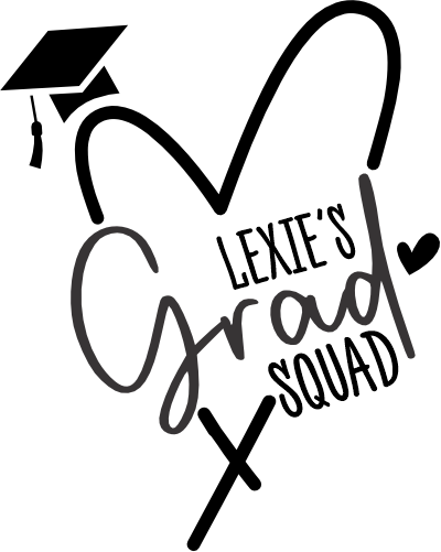 (s357-3C) Grad Squad Any Year or Name Heart