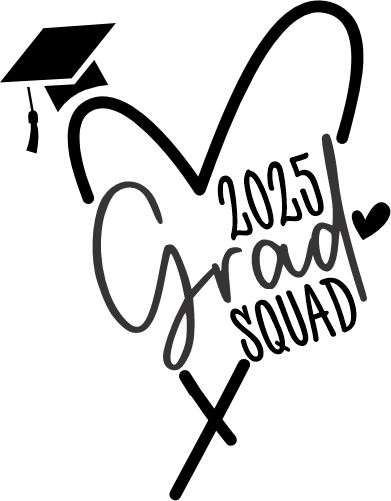 (s357-3C) Grad Squad Any Year or Name Heart