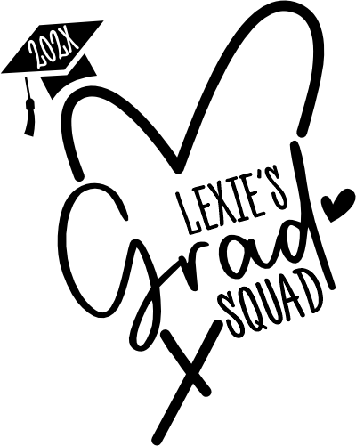 (357-03-1E) (name) Year Grad Squad Iron-On Transfer