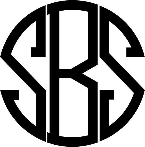 (s035-6) Circle Block Monogram