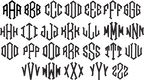 (s035-7) Diamond Block Monogram