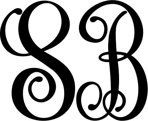 (035-1) Vine1 2 Letter Monogram