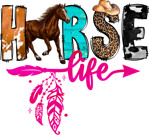 (s036-4H) Horse Mom Life Camp Custom Text