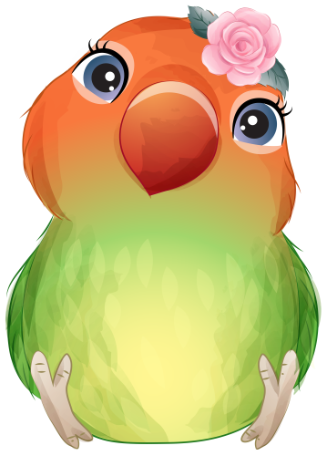 (s361-1-T) Lovebird Pink Flower