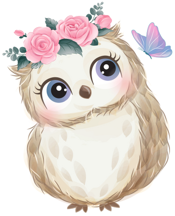 (s361-1-V) Owl Pink Flower