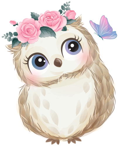 (s361-1-V) Owl Pink Flower