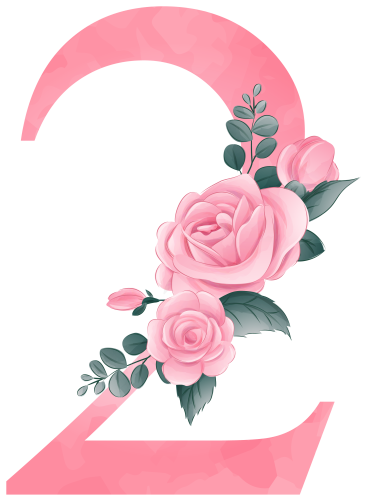 (s361-2) Rose Roses Floral Monogram Letter All Letters A-Z Numbers 0-9