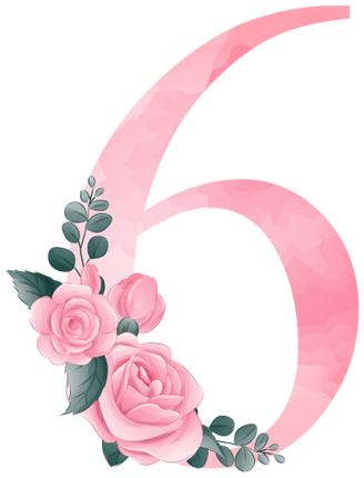 (361-02) Rose Roses Floral Monogram Letter All Letters A-Z Numbers 0-9