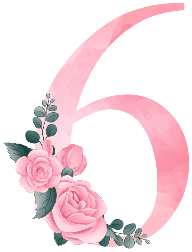 (s361-2) Rose Roses Floral Monogram Letter All Letters A-Z Numbers 0-9