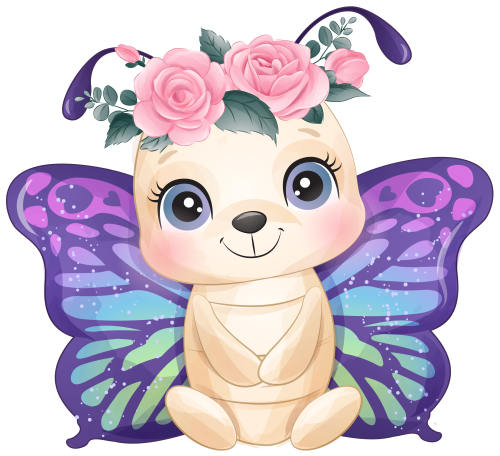 (s361-3-O) Butterfly Pink Flower