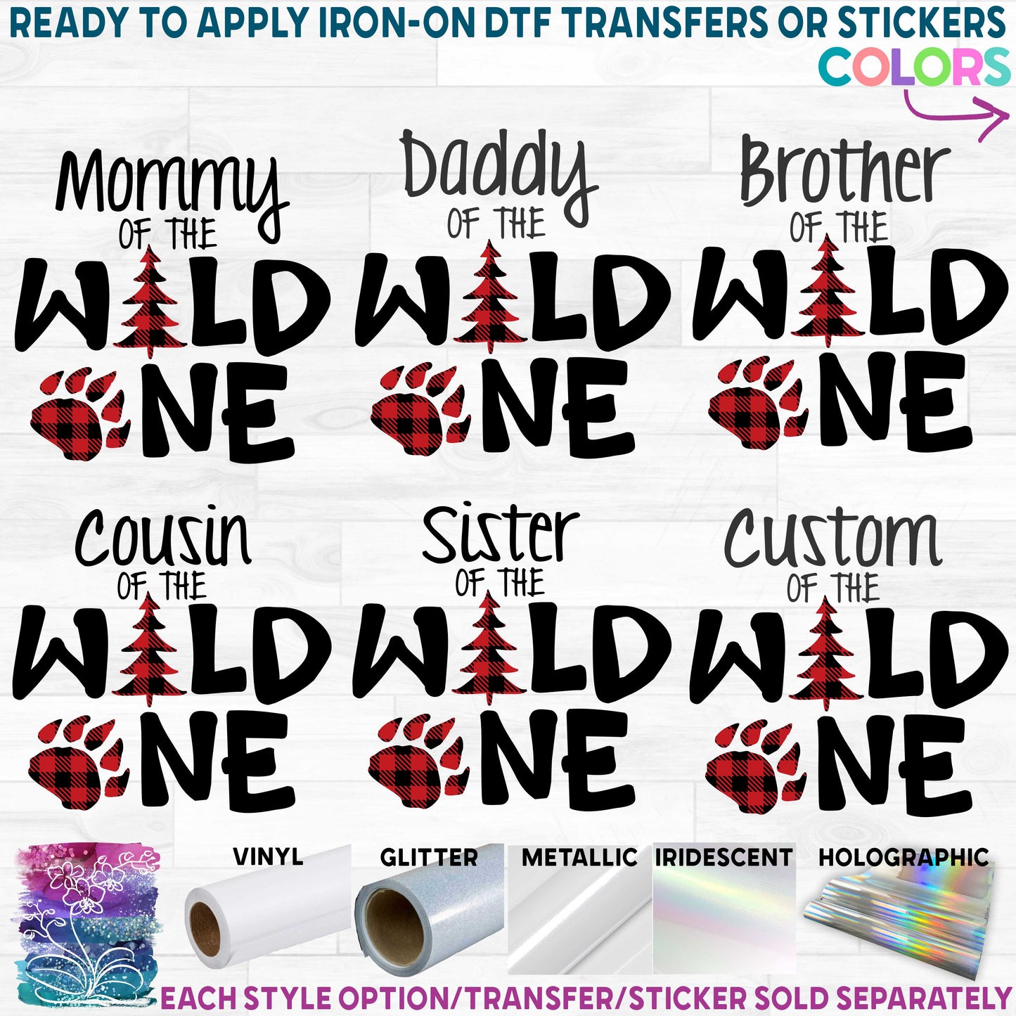 (s365-B) Family of the Wild One Ones Mama Custom Text