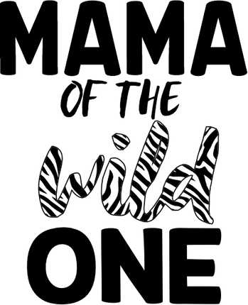 (s365-C2) Family of the Wild One Zebra Print Custom Text