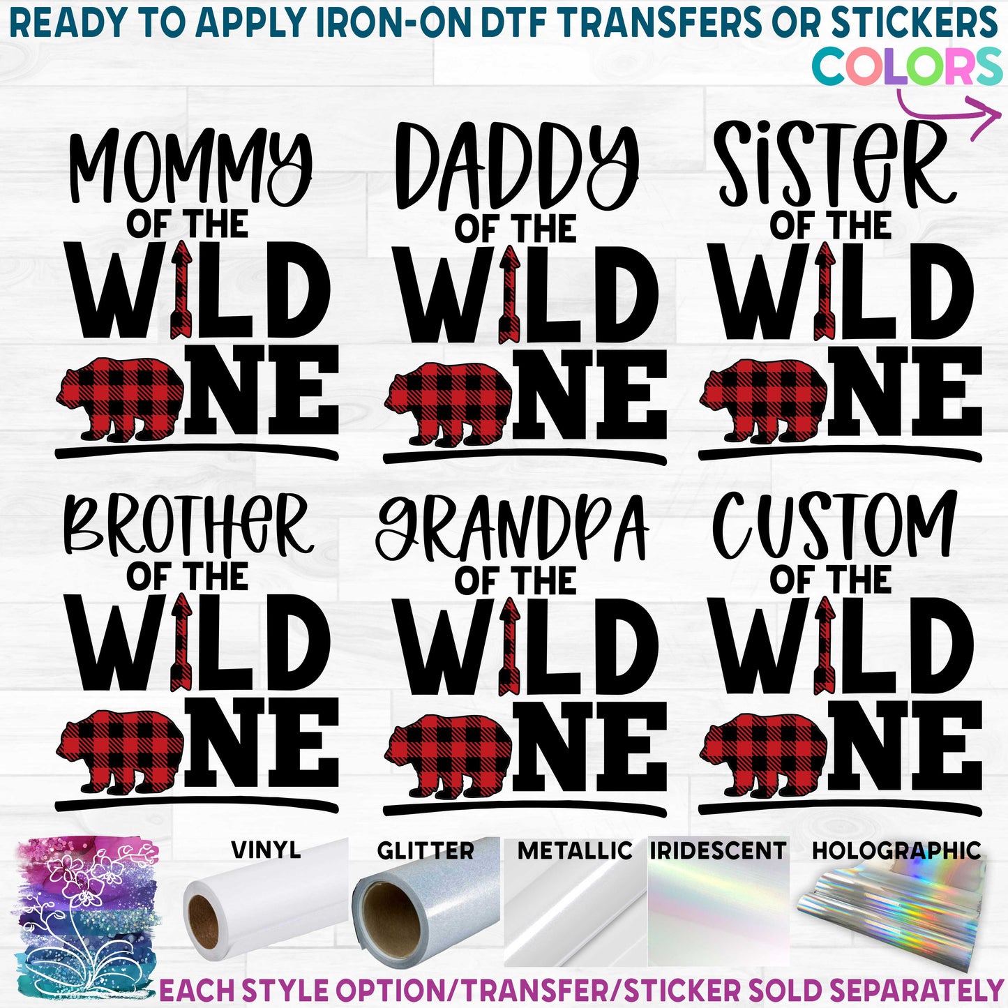 (s365-H) Family of the Wild One Custom Text Custom Text