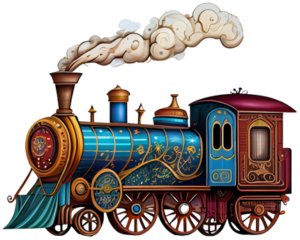 (366-1C) Vintage Steam Train