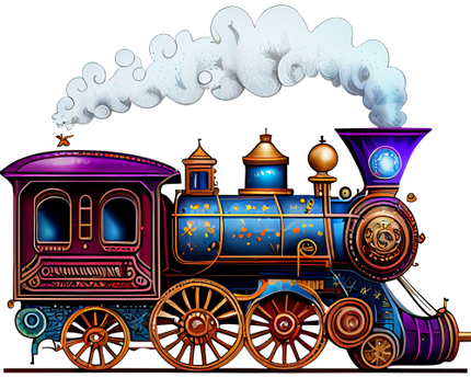(366-1D) Vintage Steam Train