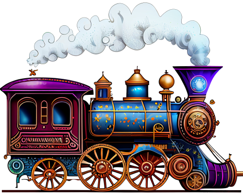 (366-1D) Vintage Steam Train