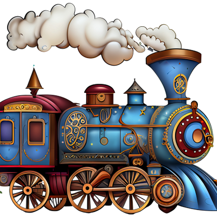 (366-1E) Vintage Steam Train