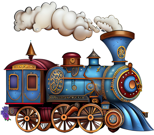(366-1E) Vintage Steam Train