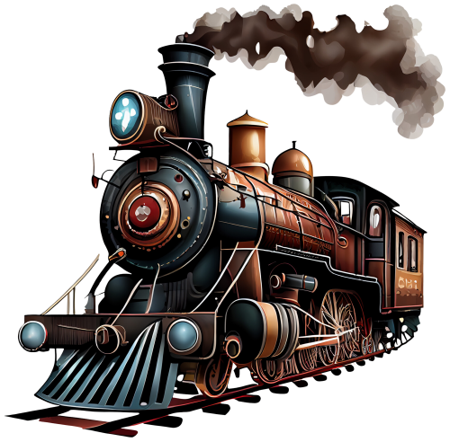 (366-1G) Vintage Steam Train