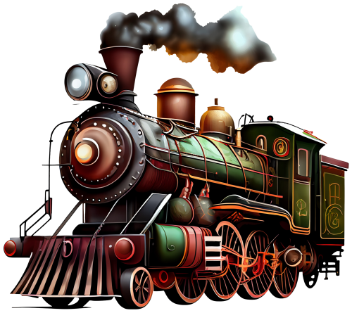 (366-1I) Vintage Steam Train