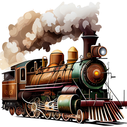 (366-1J) Vintage Steam Train
