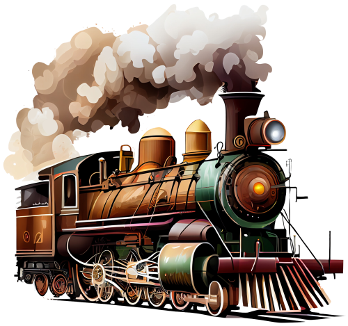 (366-1J) Vintage Steam Train