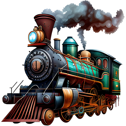 (366-1L) Vintage Steam Train
