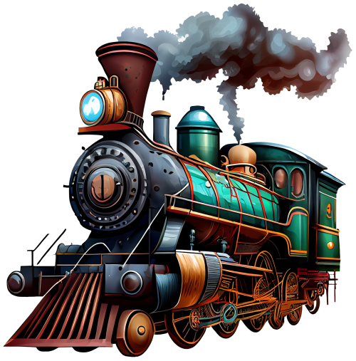 (366-1L) Vintage Steam Train