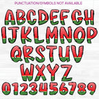 (s367-P6316) Red Watermelon Letters Numbers Custom Name Text