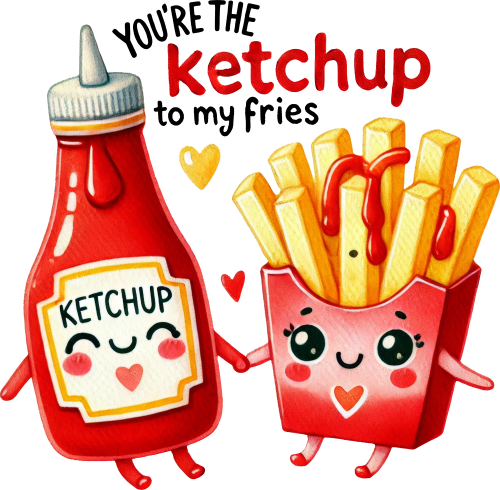 (s368-4-O) You're the Ketchup to My Fries