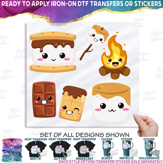 (s368-G3) Set of 4 Kawaii S'Mores Smores