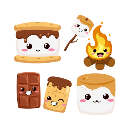 (s368-G3) Set of 4 Kawaii S'Mores Smores