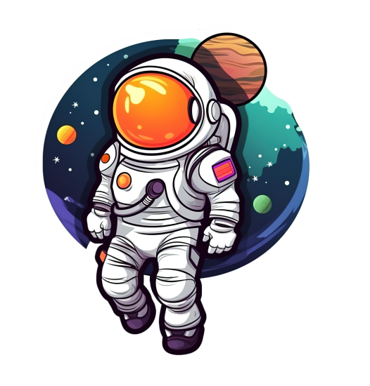 (369-04-1N) Astronaut Galaxy Space