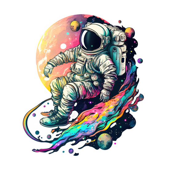 (s369-4-Q) Astronaut Galaxy Space