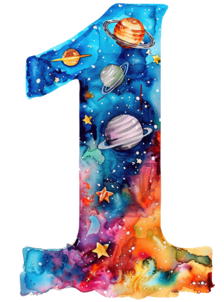 (369-07) Space Galaxy Monogram Letter All Letters A-Z Numbers 0-9