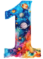(s369-7) Space Galaxy Monogram Letter All Letters A-Z Numbers 0-9