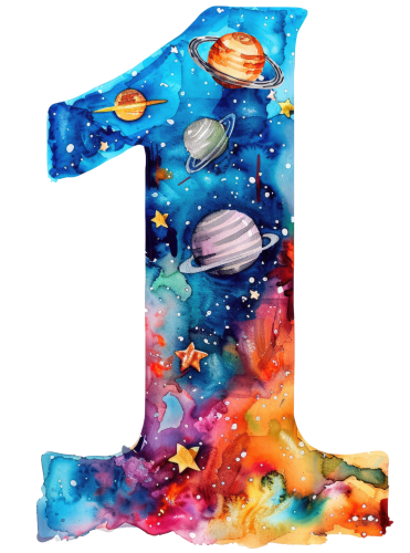 (s369-7) Space Galaxy Monogram Letter All Letters A-Z Numbers 0-9