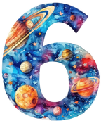(s369-7) Space Galaxy Monogram Letter All Letters A-Z Numbers 0-9