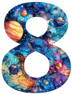 (s369-7) Space Galaxy Monogram Letter All Letters A-Z Numbers 0-9