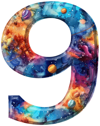 (s369-7) Space Galaxy Monogram Letter All Letters A-Z Numbers 0-9