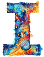 (s369-7) Space Galaxy Monogram Letter All Letters A-Z Numbers 0-9