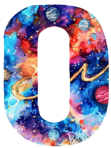(s369-7) Space Galaxy Monogram Letter All Letters A-Z Numbers 0-9