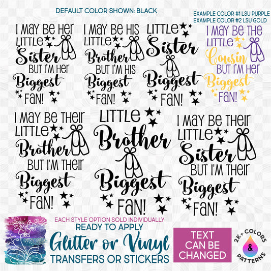 Biggest Fan Ballet Made-to-Order Iron-On Transfer or Sticker