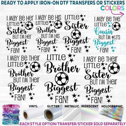 (s371-1F) Biggest Fan Soccer Custom Text