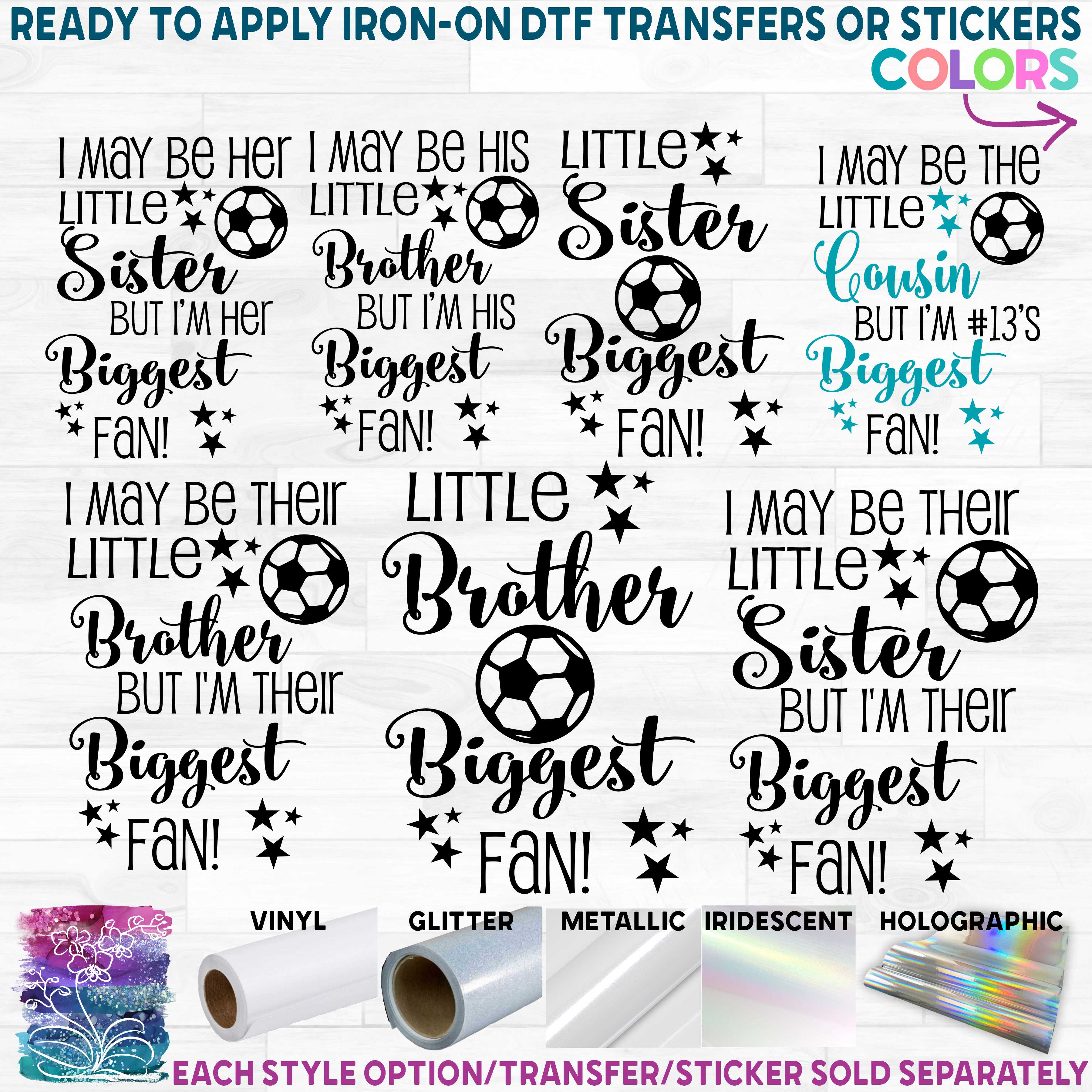 (s371-1F) Biggest Fan Soccer Custom Text