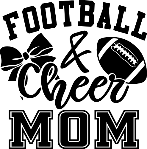 (373-A) Football & Cheer Mom Iron-On Transfer