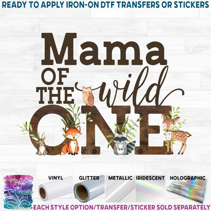 (s379-3) Wild One Baby Forest Animals Family Custom Text