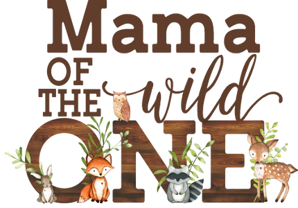 (s379-3) Wild One Baby Forest Animals Family Custom Collection