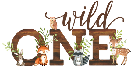 (s379-3) Wild One Baby Forest Animals